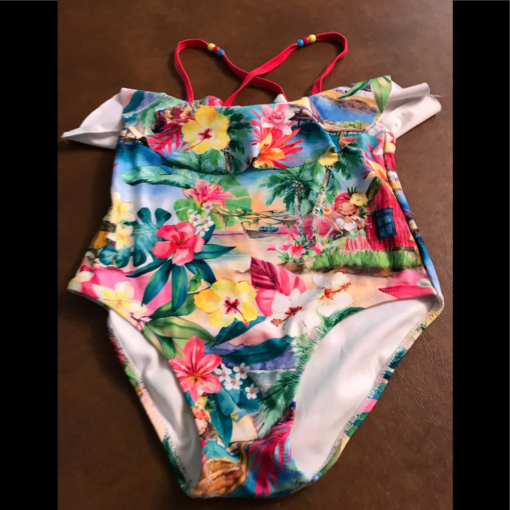 🌺🌺Mayoral Girl’s Swim Suit, Ruffled Neck Line, 9years